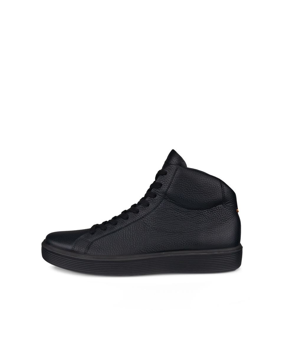 Ecco Soft 60 Men s Leather High Top Sneaker Black