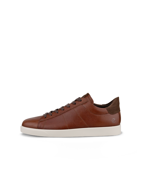 Men's ECCO® Street Lite Leather Sneaker | Brown