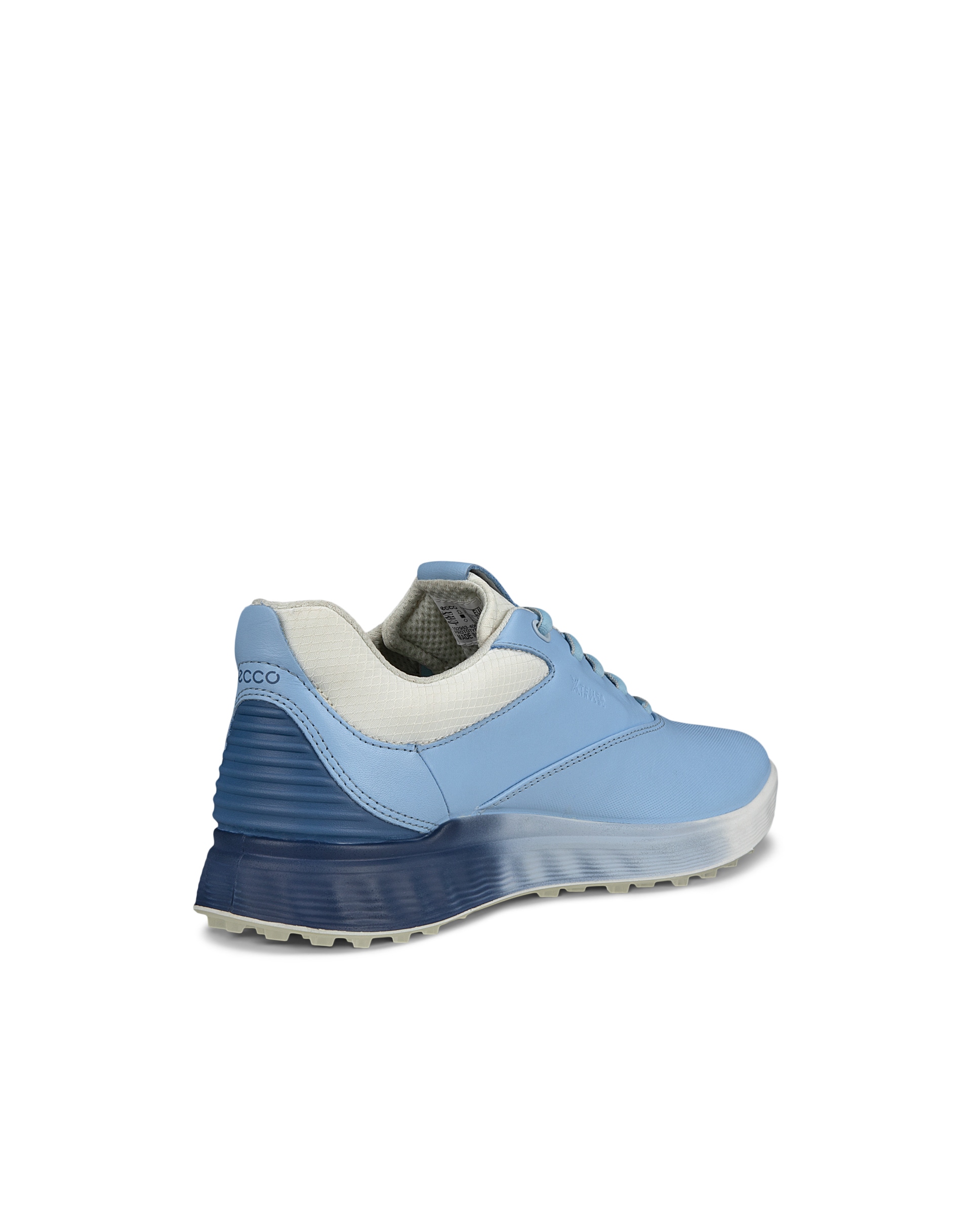 Ladies ECCO® Golf S-Three Leather Gore-Tex Golf Shoe - Blue - Back