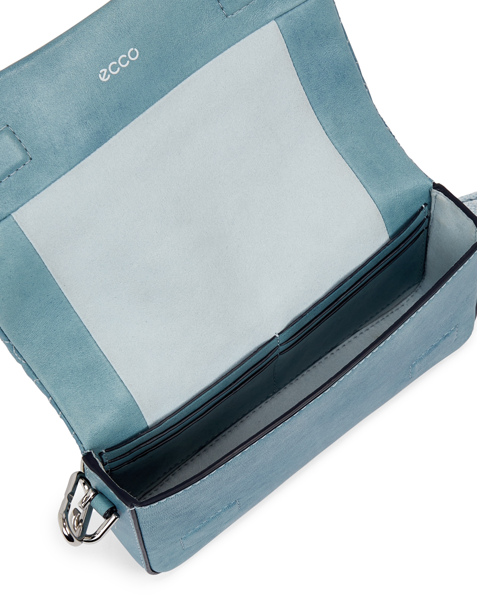 ECCO Pinch Small Quilted Wave Indigo レザークロスボディバッグ - 青 - Inside