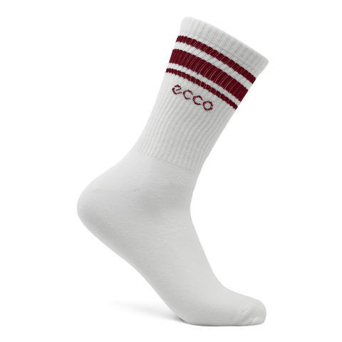 ECCO Retro Mid-cut Socks - White - Detail-2