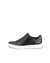 Men's ECCO® Street Tray Leather Sneaker - Black - Outside