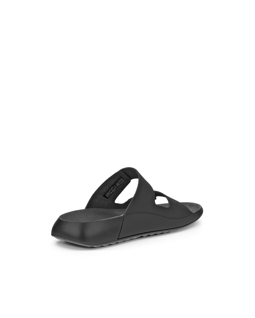 Women's ECCO® Cozmo Leather Two Strap Sandal - Black - Back