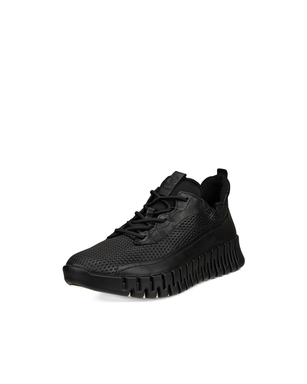 Women's ECCO® Gruuv Leather Sneaker - Black - Main