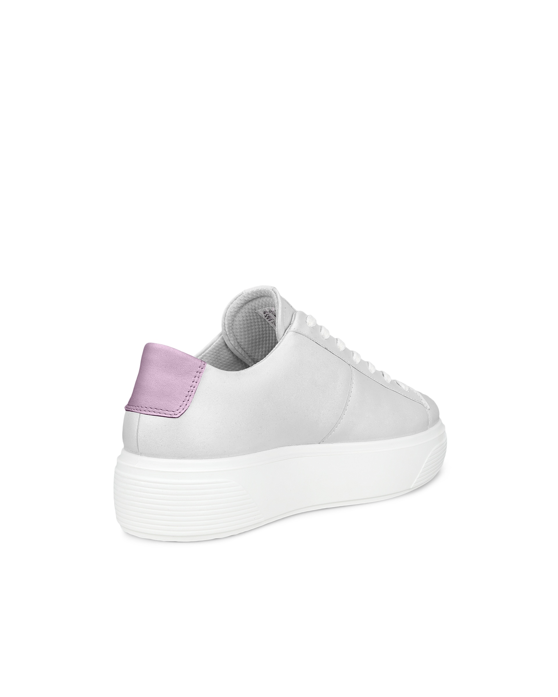 ECCO® Street Platform baskets à plateforme en cuir pour femme - Blanc - Back