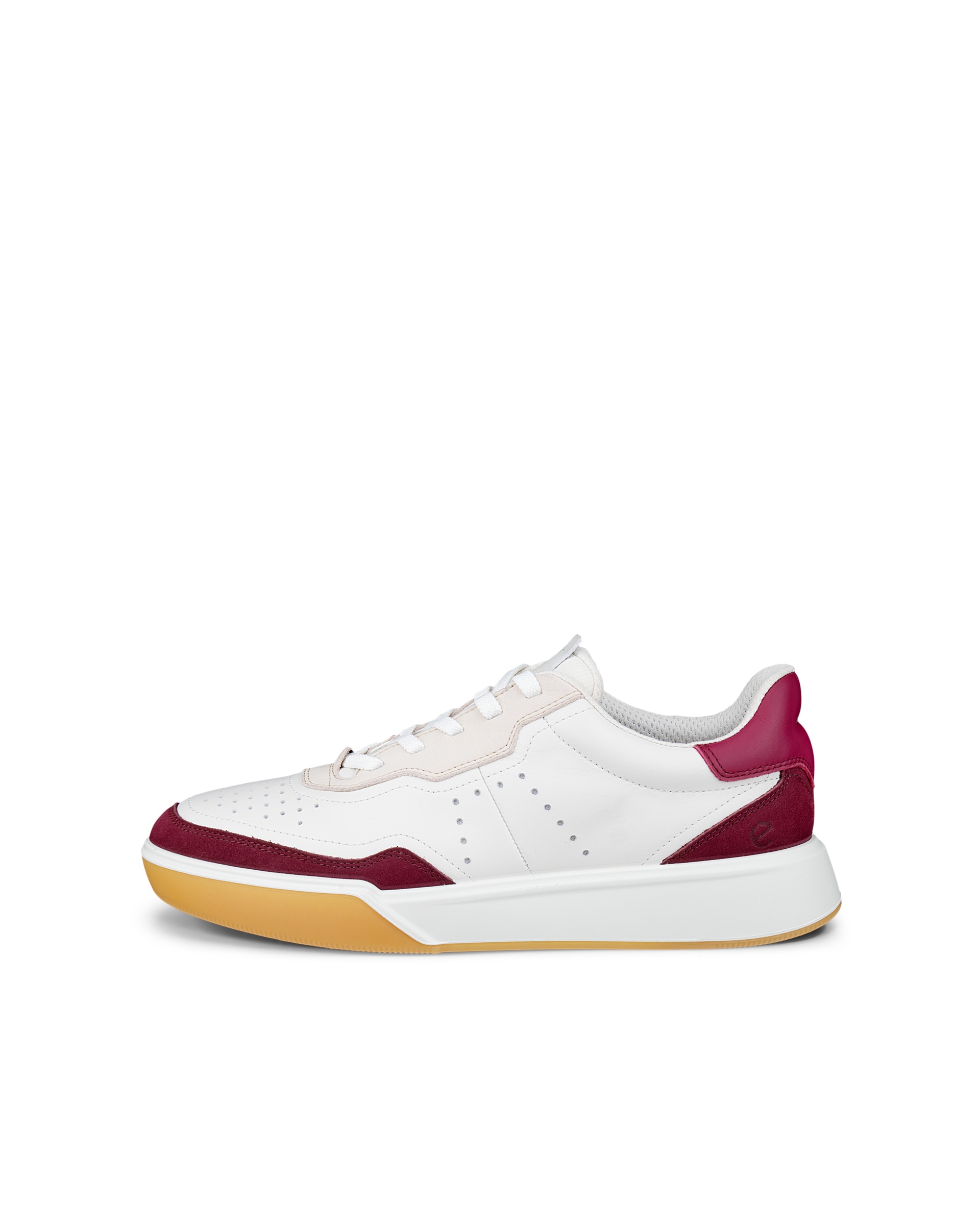 Zapatillas de piel ECCO® Street Court para mujer - Rojo - Outside