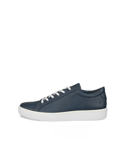 ECCO® Soft 60 baskets en cuir pour homme - Bleu - Outside