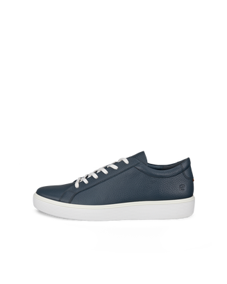 ECCO® Soft 60 baskets en cuir pour homme - Bleu - Outside