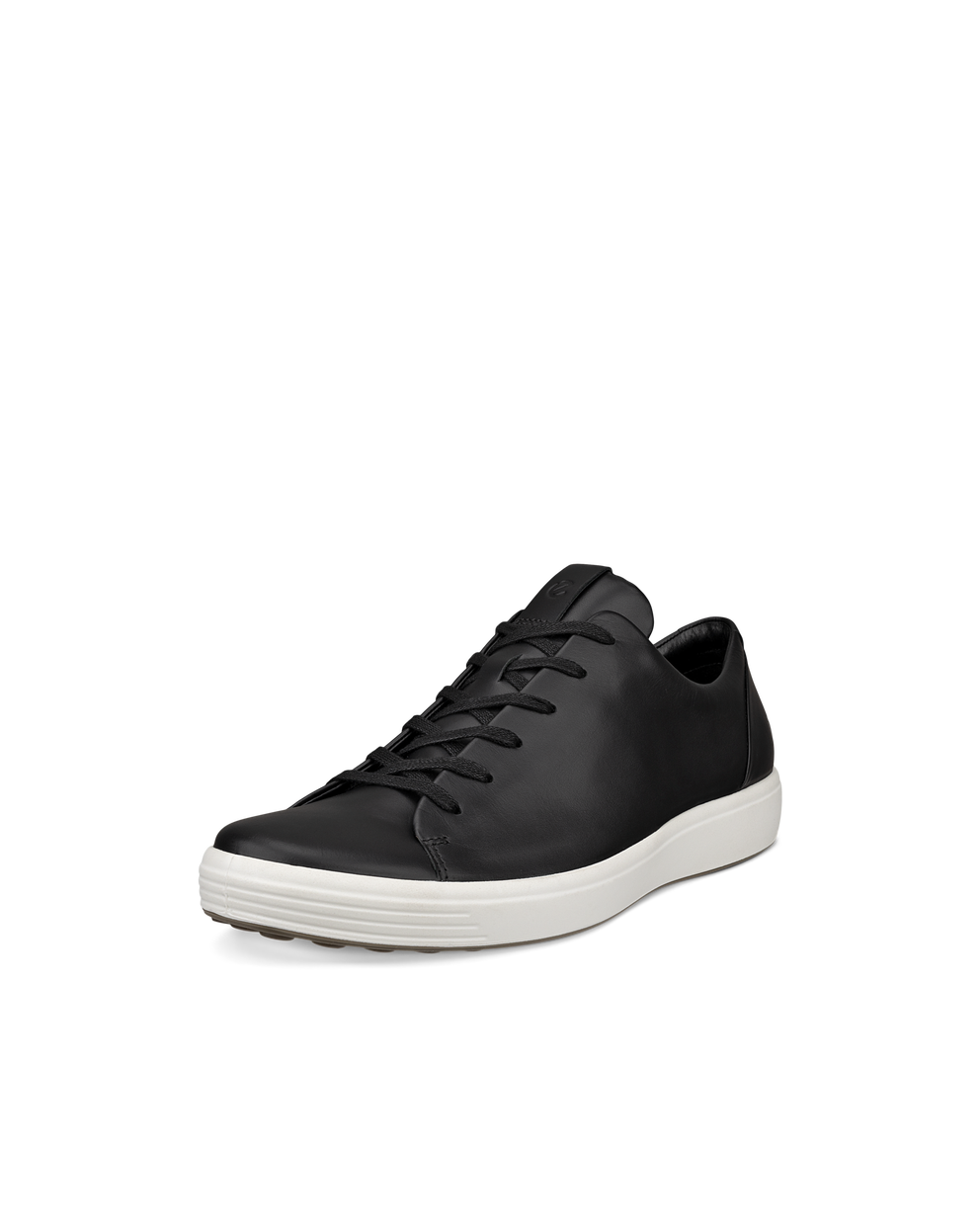 Men's ECCO® Soft 7 Leather Lace-Up Shoe - Black - Main