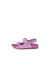 Kids' ECCO® Cozmo Nubuck Two Strap Sandal - Pink - Outside