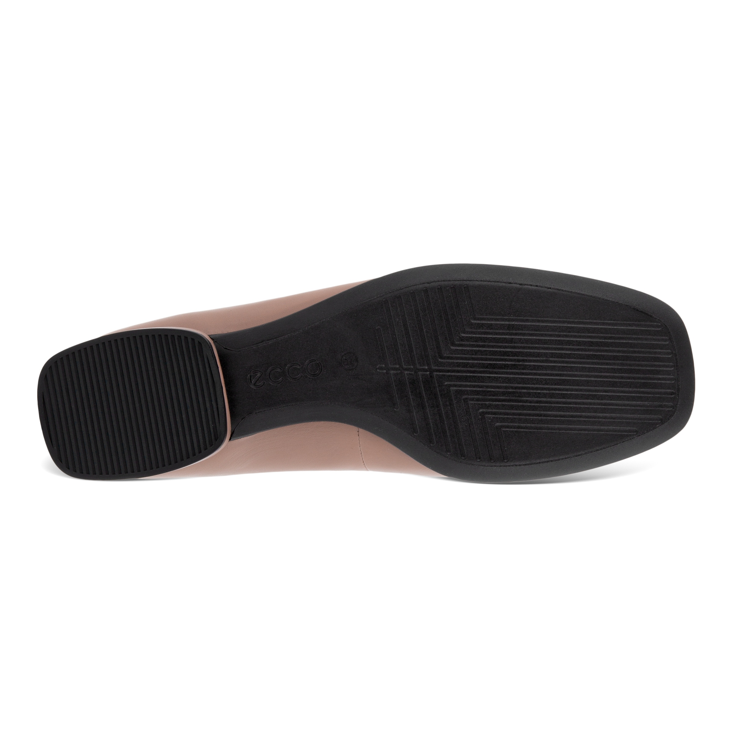 ECCO Anine Squared Ballet Flat With Padded Ornament - Beige - Sole
