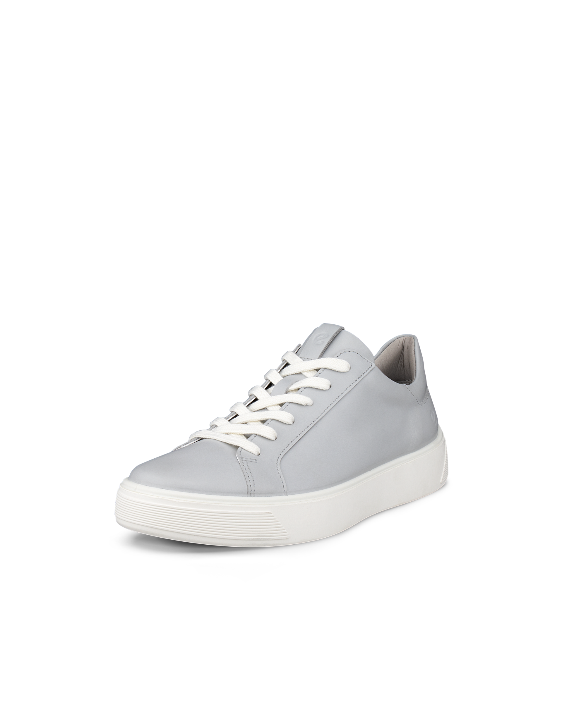 Women's ECCO® Street Tray Leather Sneaker - Grey - Main