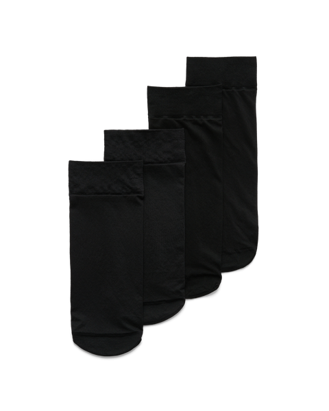 ECCO Women's Light Ankle-cut 2-pack Stocking Socks - Black - Main
