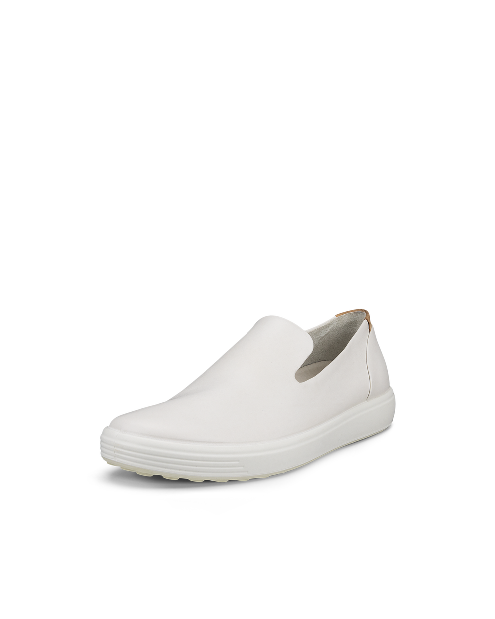 Women's ECCO® Soft 7 Leather Slip-On - White - Main