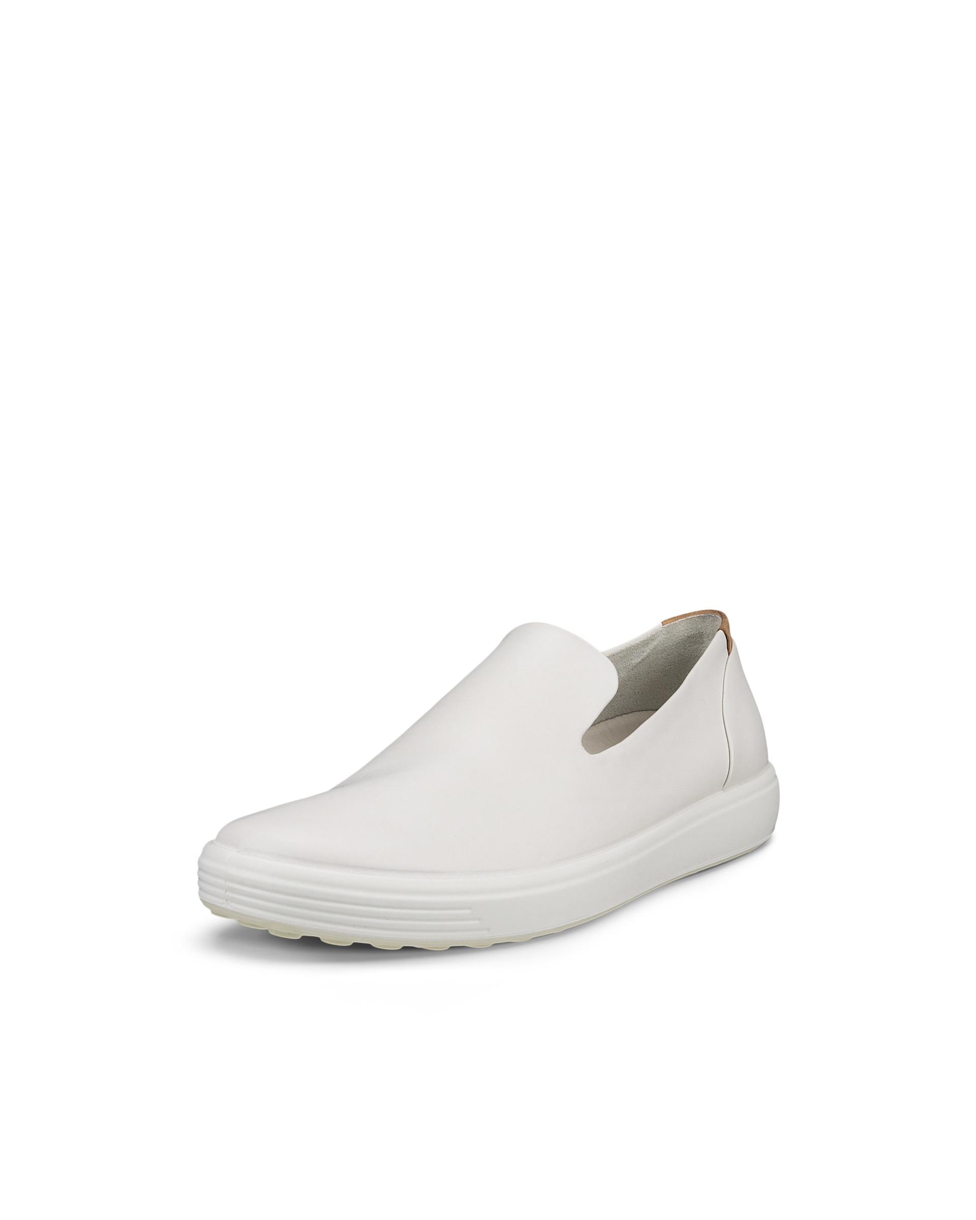 Women's ECCO® Soft 7 Leather Slip-On - White - Main