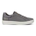 Men's ECCO® Soft 7 Leather Sneaker - Grey - Outside