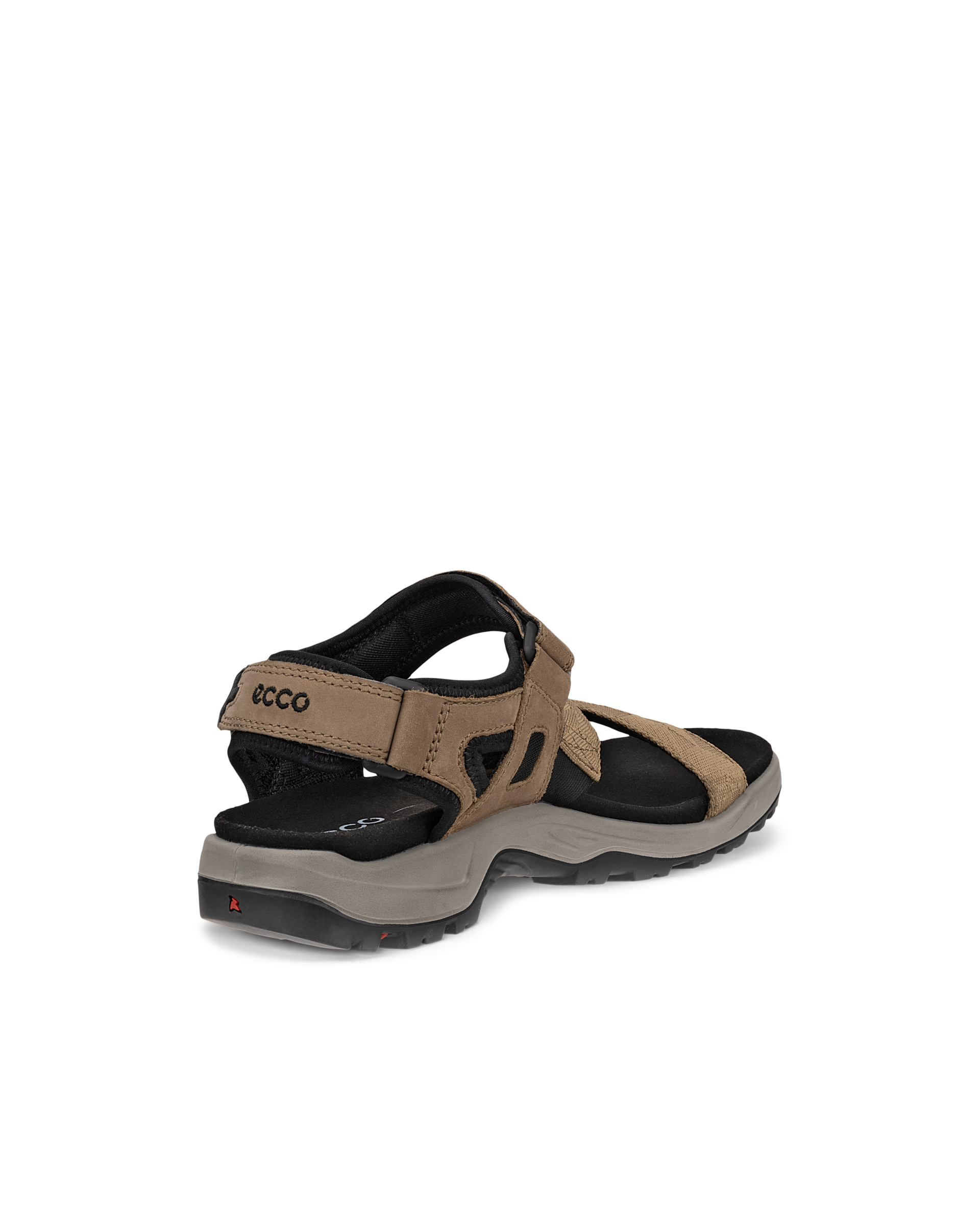 Men's ECCO® Offroad Nubuck Hiking Sandal - Brown - Back