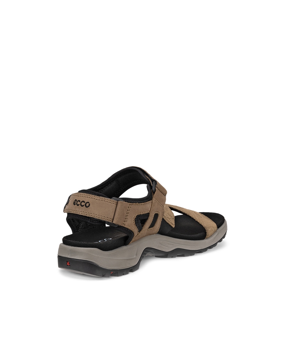 Men s ECCO Offroad Nubuck Hiking Sandal Brown