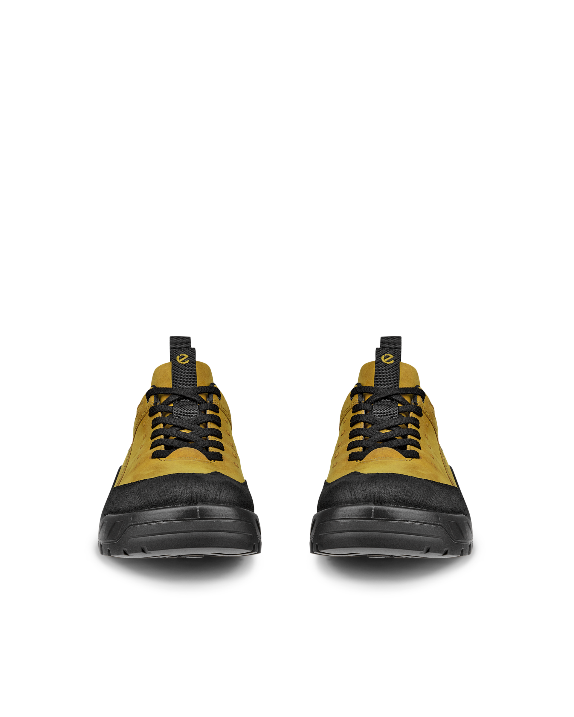 Zapatillas de senderismo de nobuk impermeable ECCO® Offroad para hombre - Amarillo - Front pair