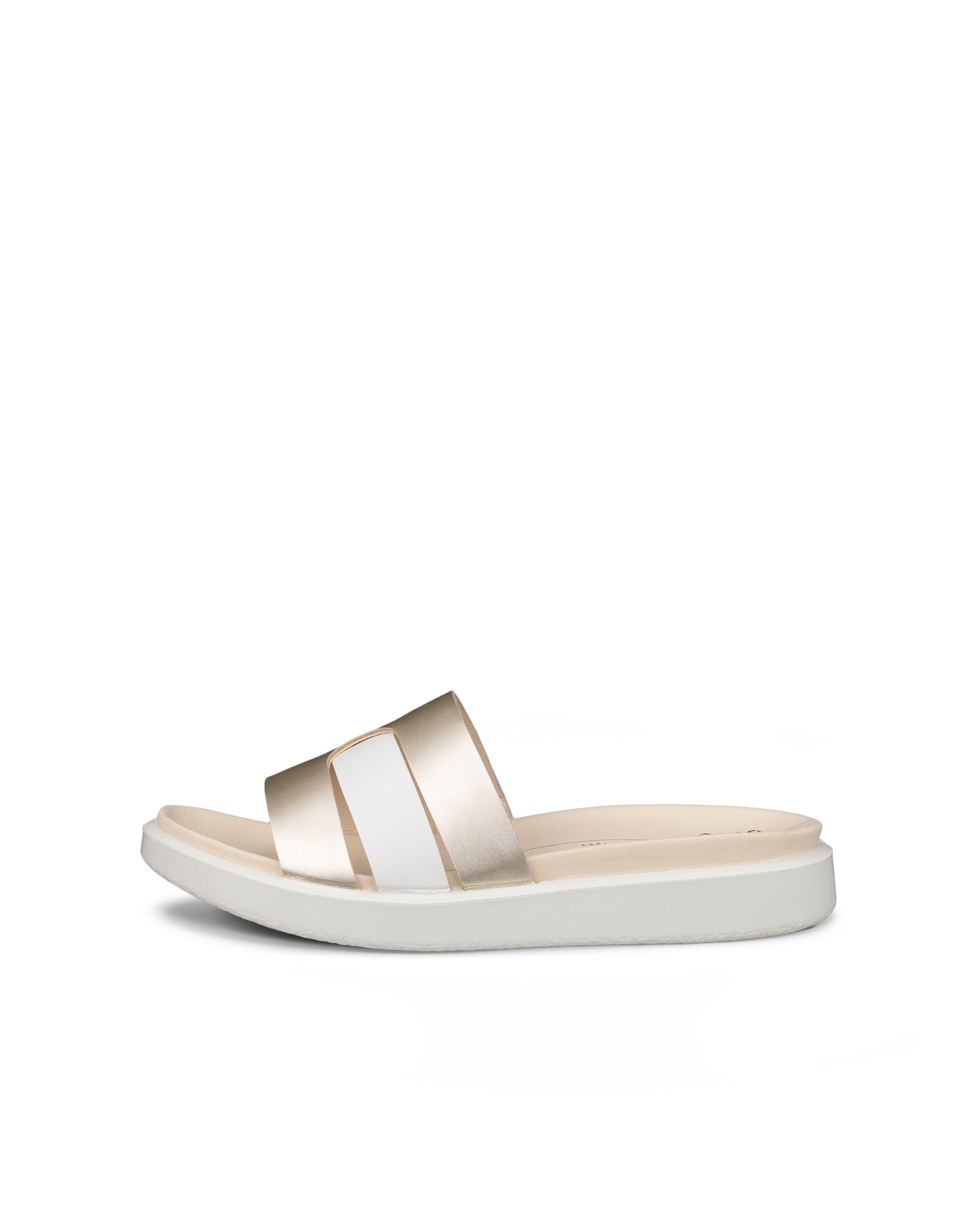 Women's ECCO® Flowt Leather Slide - Metallics - Outside