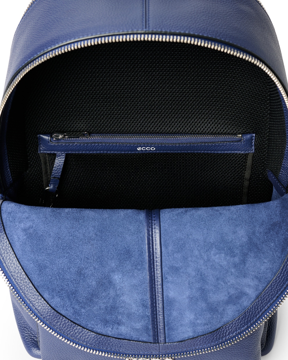 ECCO Round Pack L Soft Pebbled Leather - Azul - Inside