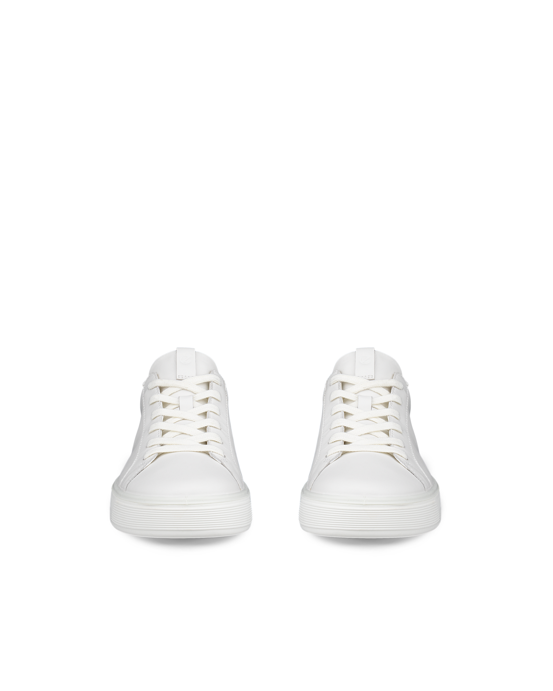 Women's ECCO® Street Tray Leather Sneaker - White - Front pair