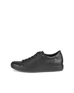 Women's ECCO® Soft Classic Leather Sneaker - Black - Outside