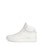 Men's ECCO® Soft 60 Leather High-Top Sneaker - White - Outside