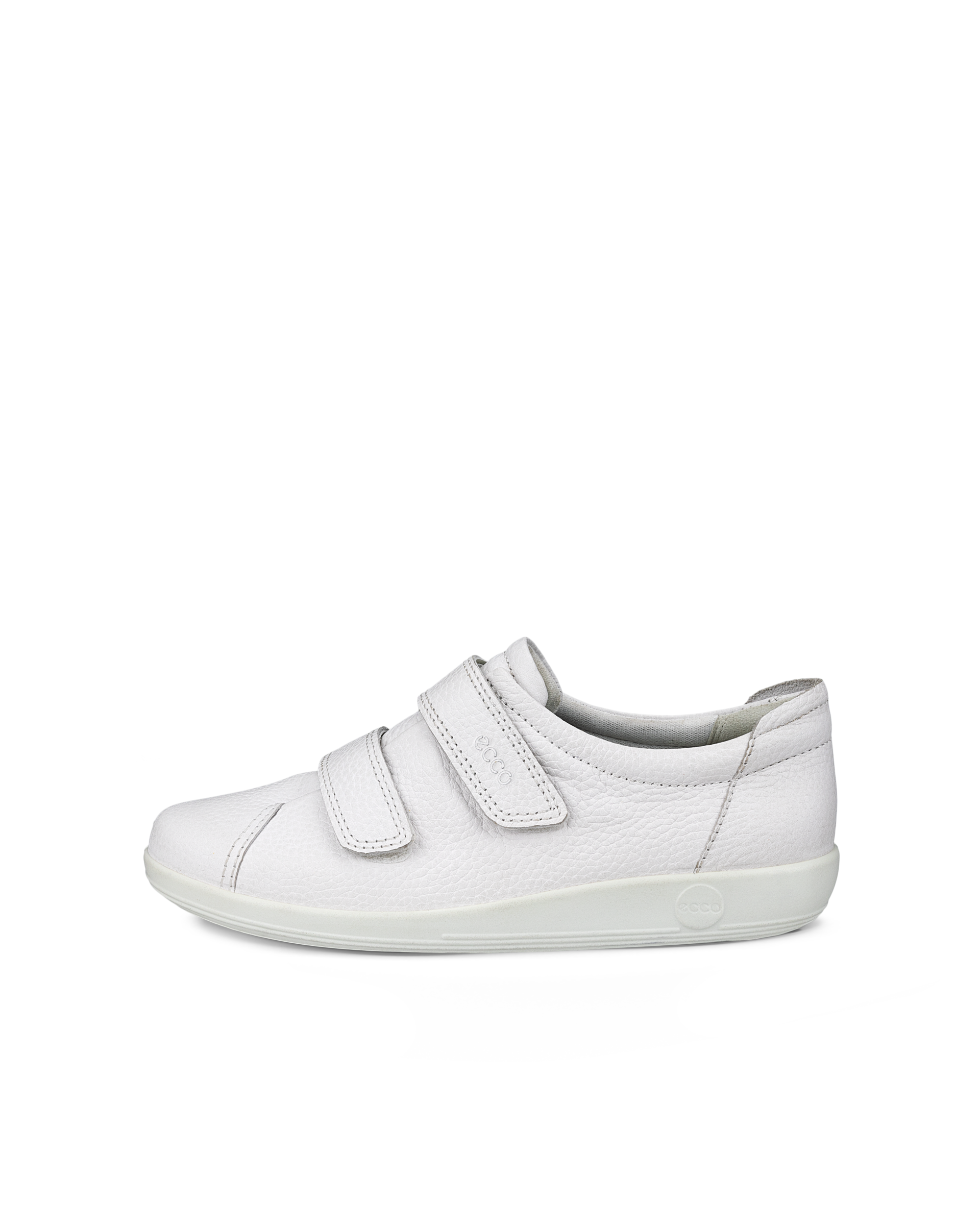 Zapatillas de piel para caminar ECCO® Soft 2.0 para mujer - Blanco - Outside