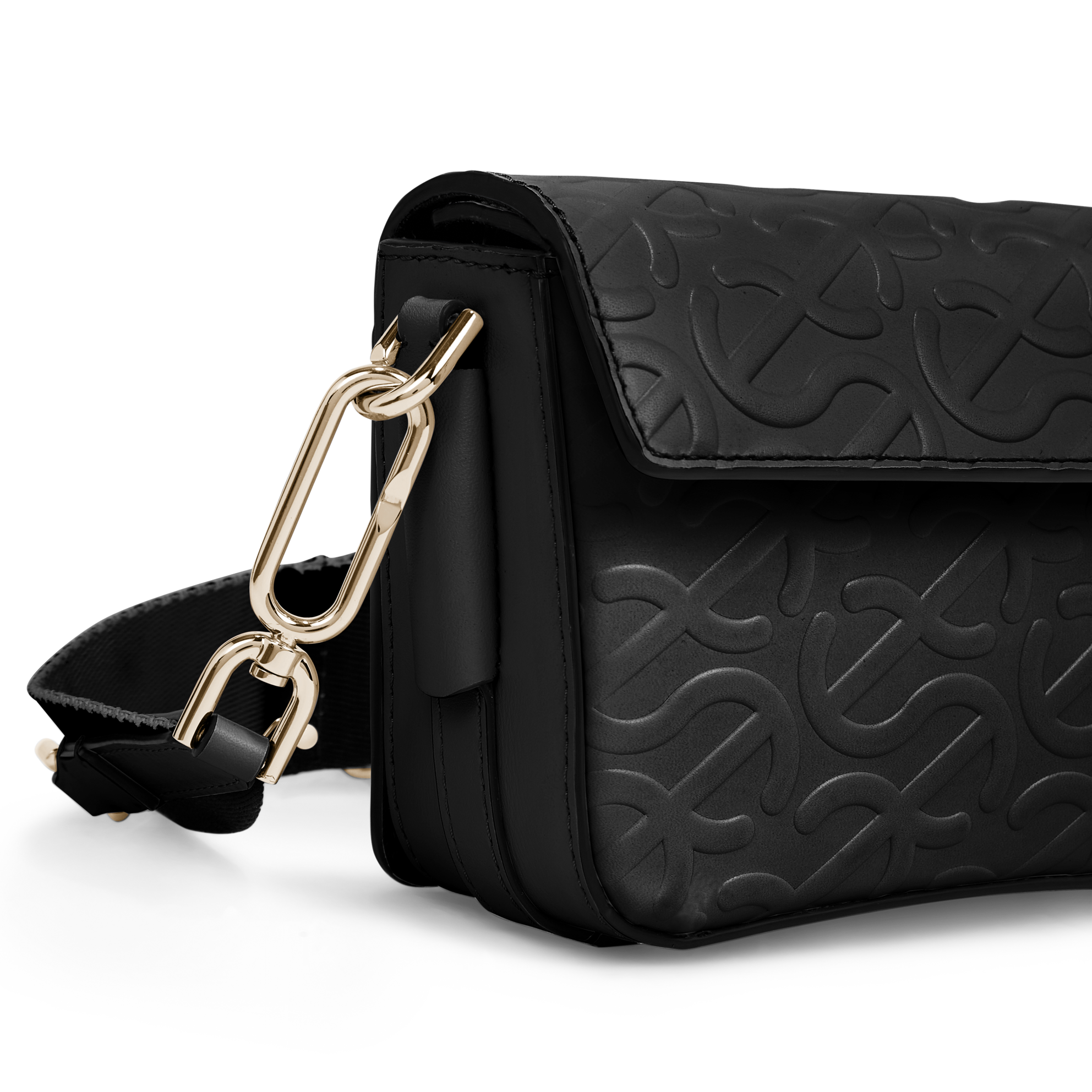 ECCO® Wave Leather Pinch Crossbody Bag - Black - Detail-2