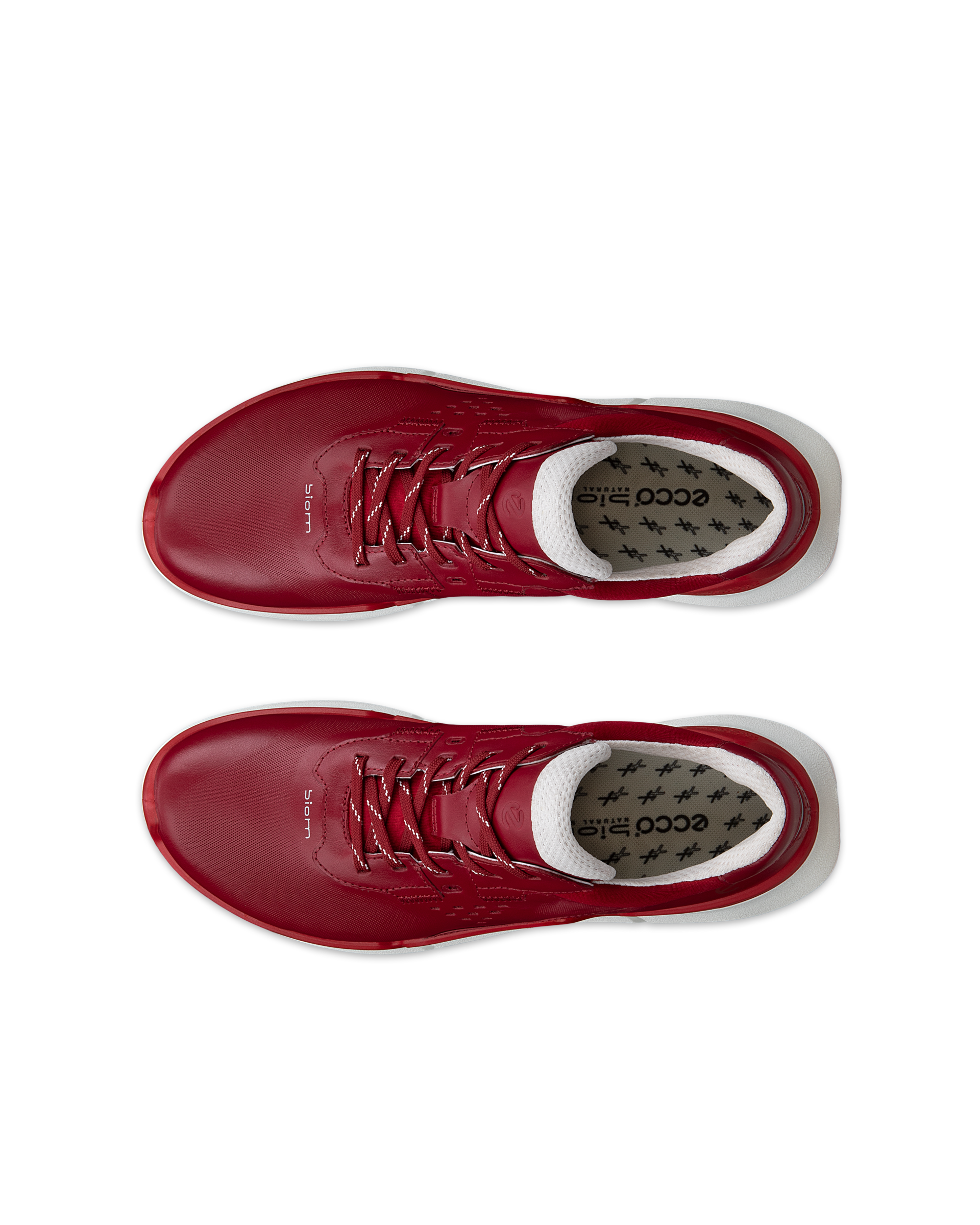 Zapatillas de piel ECCO® Biom 2.2 para mujer - Rojo - Top left pair