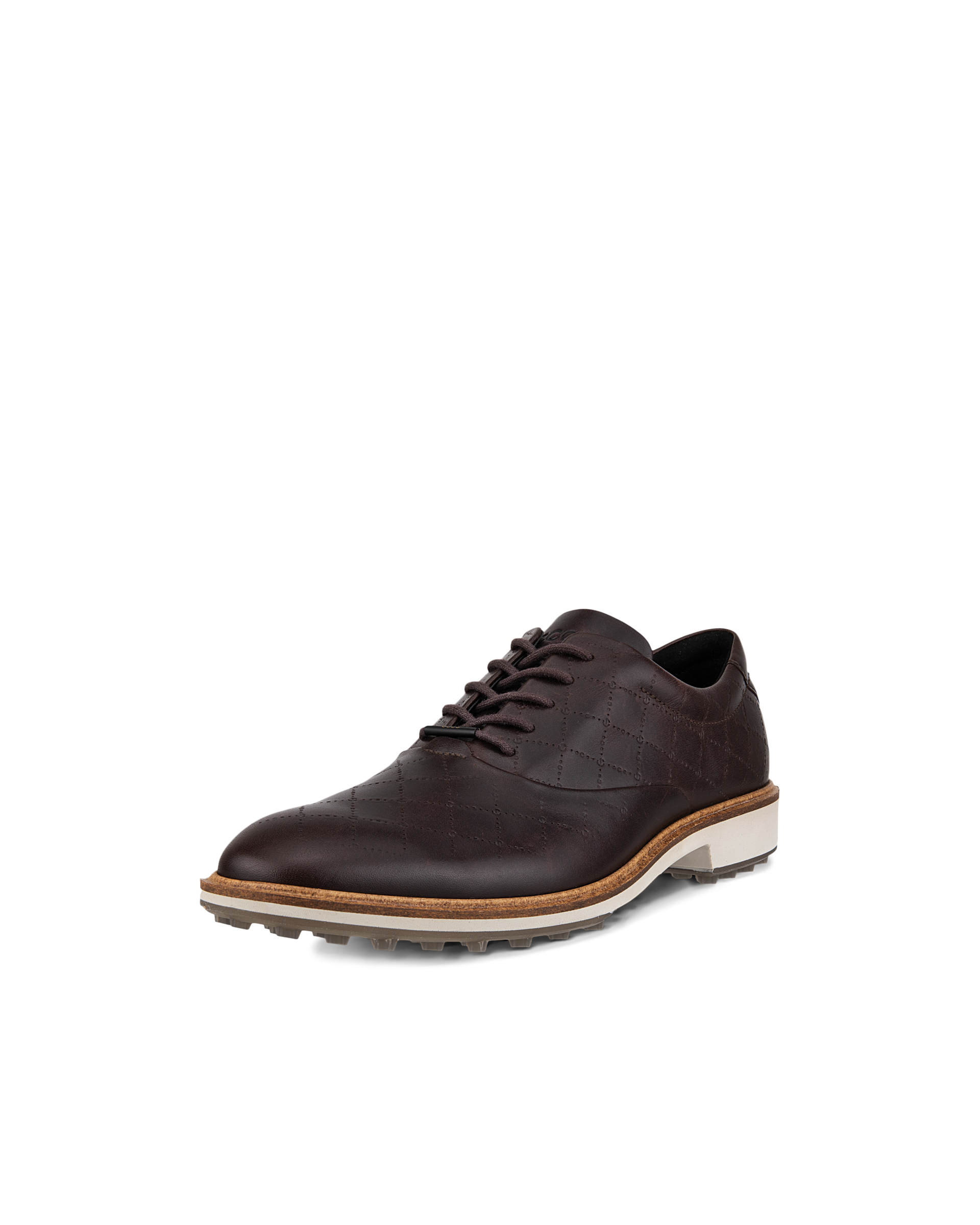 Men's ECCO® Golf Classic Hybrid Leather Shoe - Brown - Main