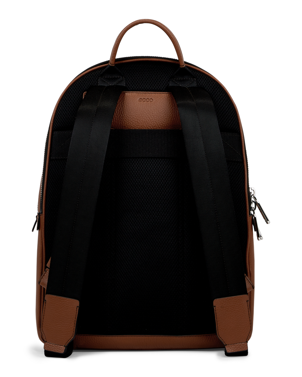 ECCO® Round Pack Pebbled Leather Backpack - Brown - Back