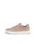 Women's ECCO® Street Tray Wave Leather Sneaker - Beige - Outside