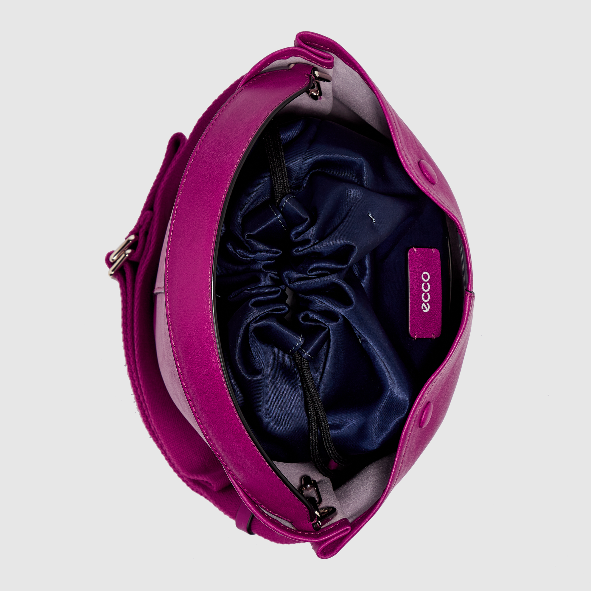 ECCO® Takeaway Leather Bucket Bag - Purple - Birdeye