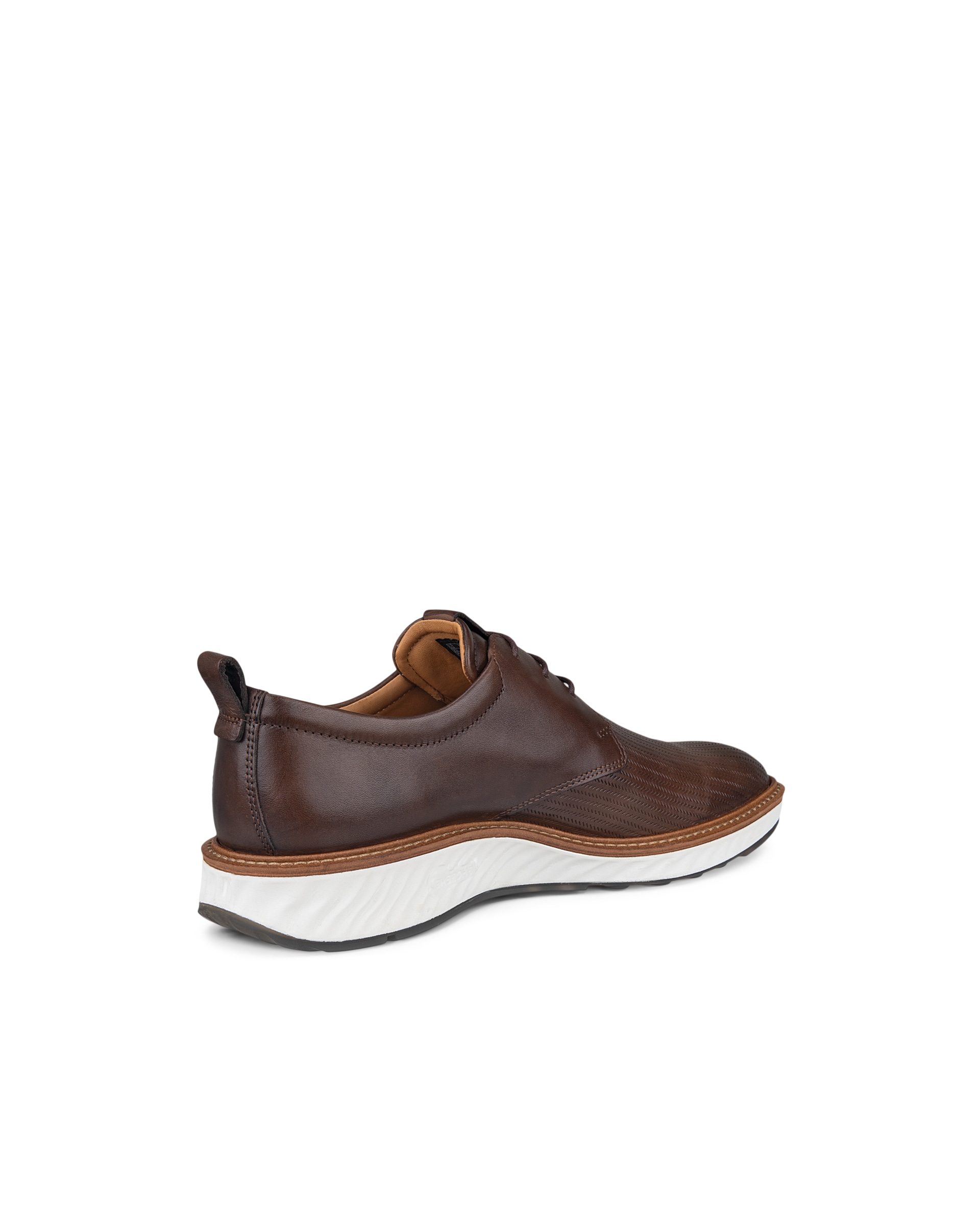 Men's ECCO® ST.1 Hybrid Leather Derby Shoe - Brown - Back