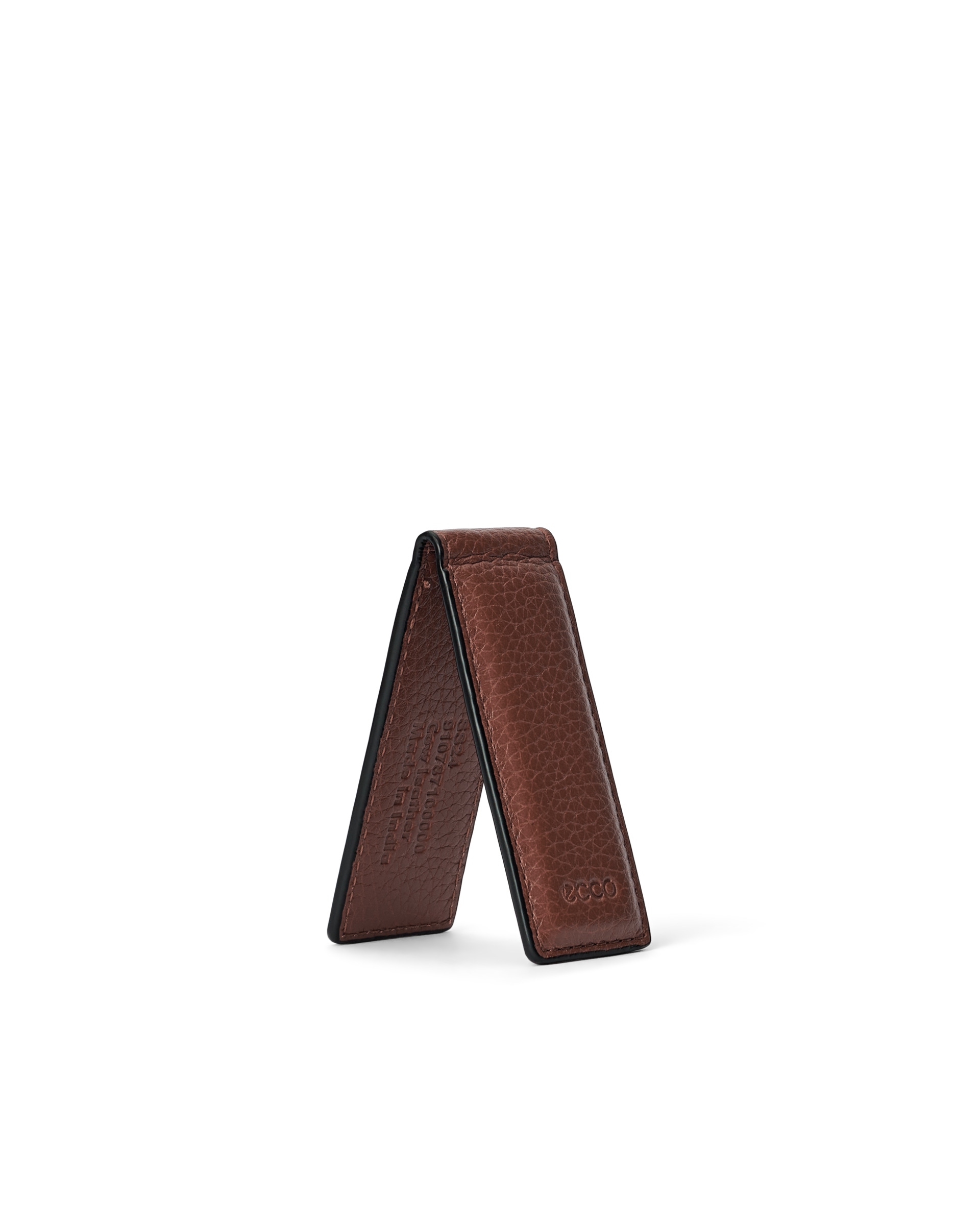 Men's ECCO® Essential Leather Money Clip - Brown - Inside