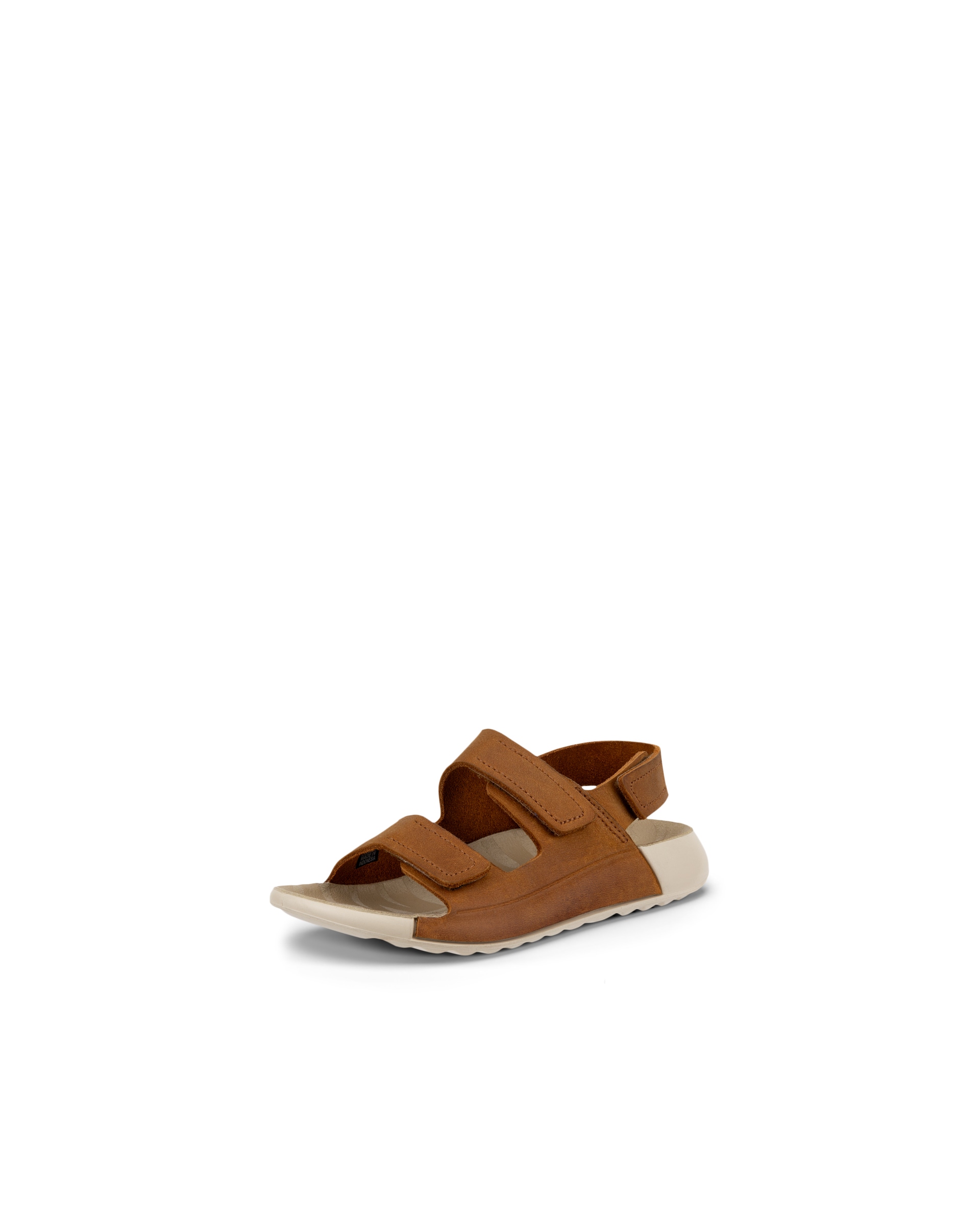 Kids' ECCO® Cozmo Nubuck Two Strap Sandal - Brown - Main