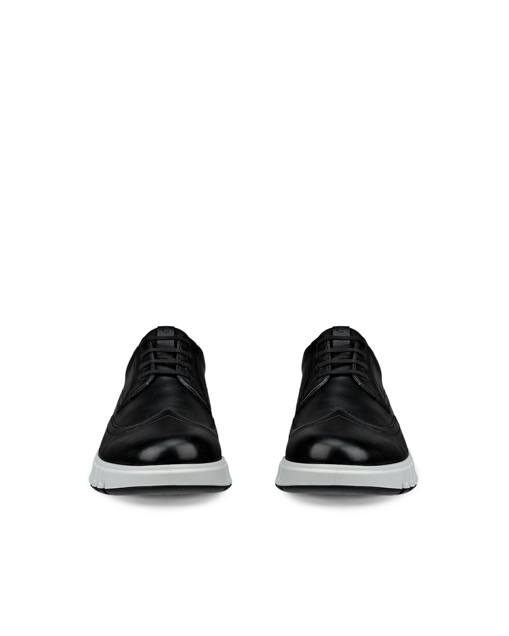 Zapatillas de piel sin cordones ECCO® Gruuv Studio para hombre - Negro - Front pair