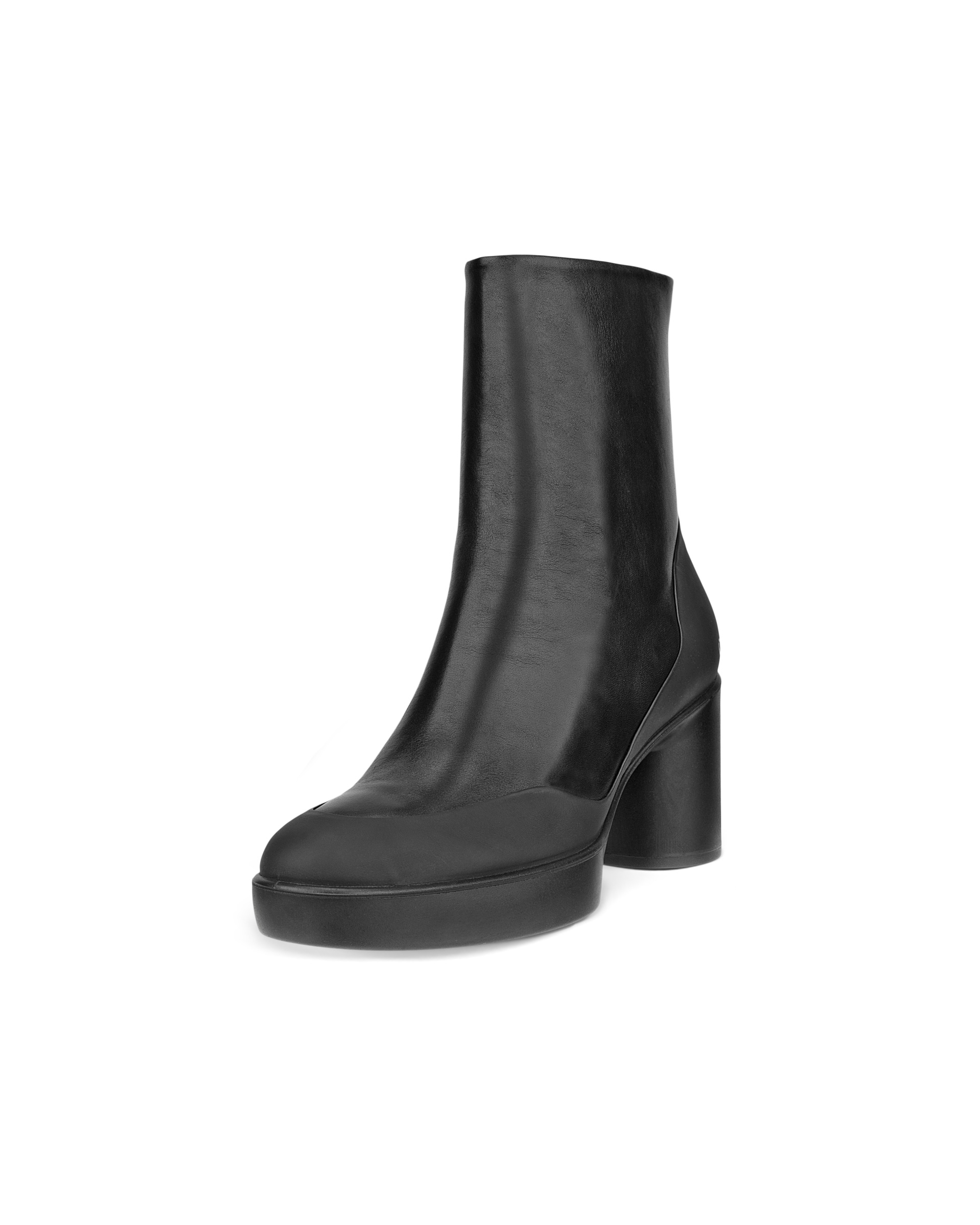 Women's ECCO® Shape Sculpted Motion 55 Leather Ankle Boot - Black - Main