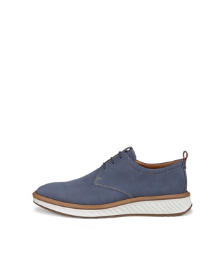 Men's ECCO® St.1 Hybrid Nubuck Derby Shoe - Blue - Outside