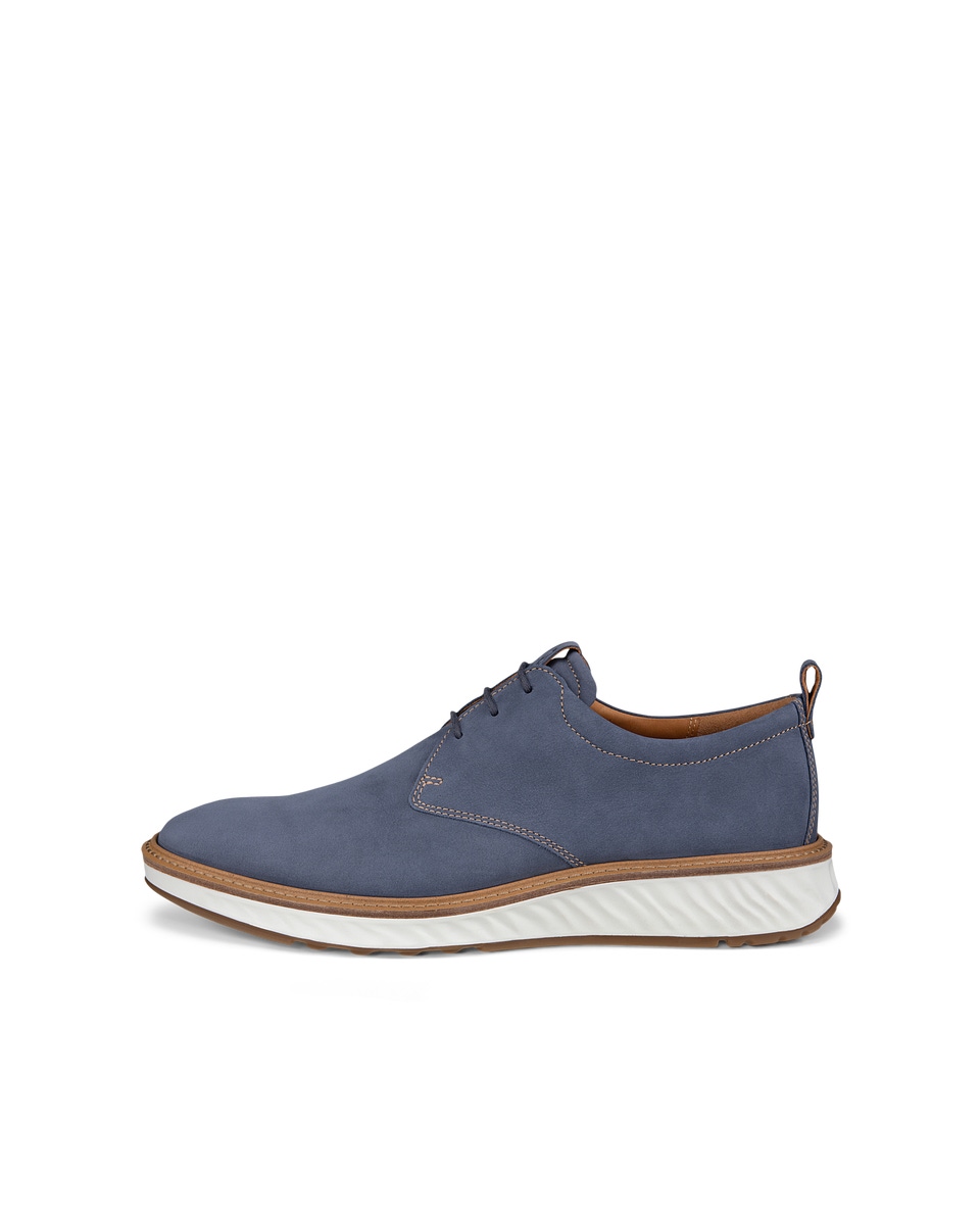 Men s ECCO St.1 Hybrid Nubuck Derby Shoe Blue