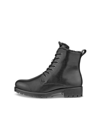 Botas de caña media de piel con cordones ECCO® Modtray para mujer - Negro - Outside