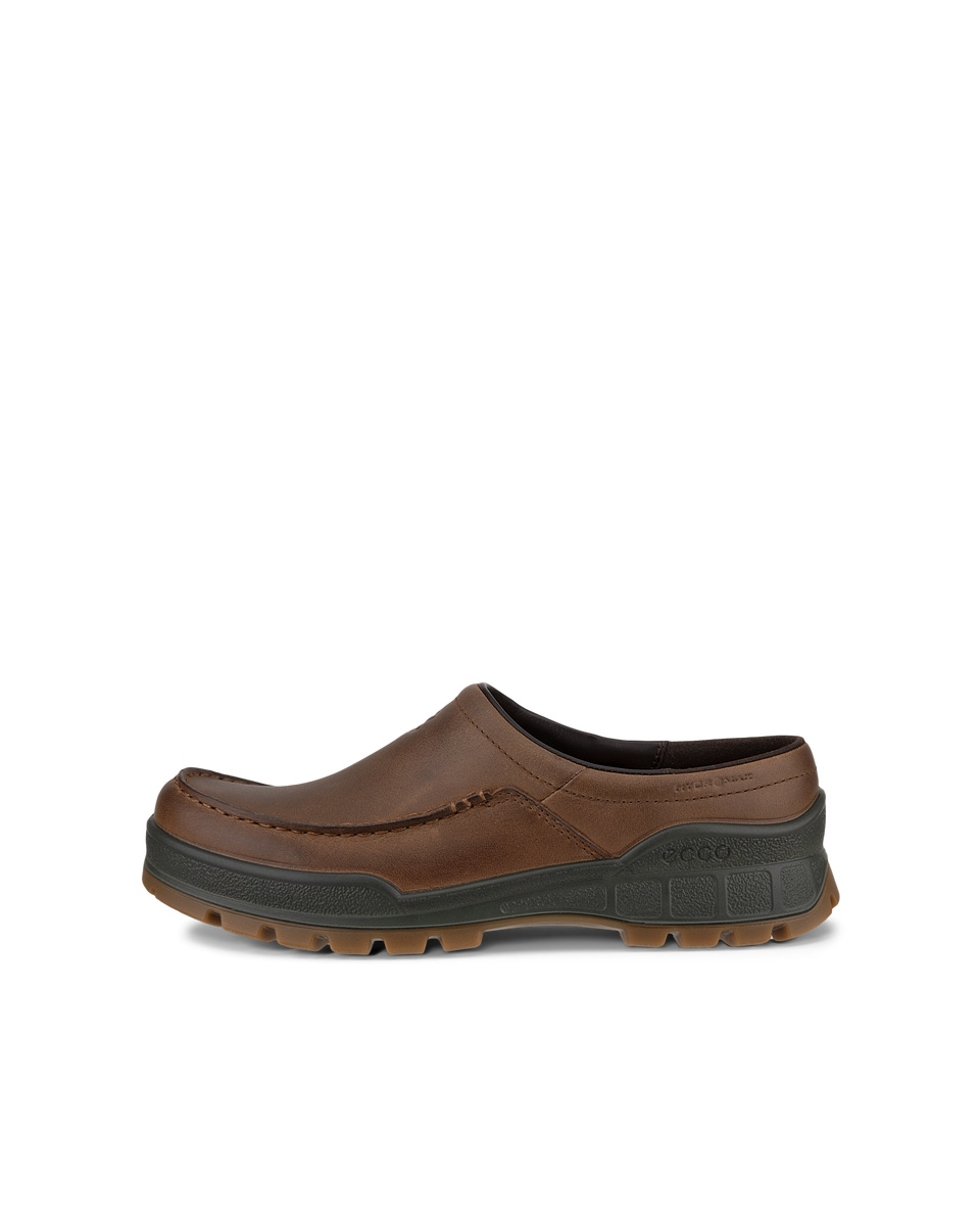 Men s ECCO Track 25 Nubuck Clog Brown