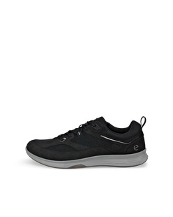 Men's ECCO® Exceed Nubuck Walking Shoe - Black - Outside