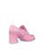 Women's ECCO® Sculpted LX 55 Leather Block-Heeled Loafer - Pink - Back