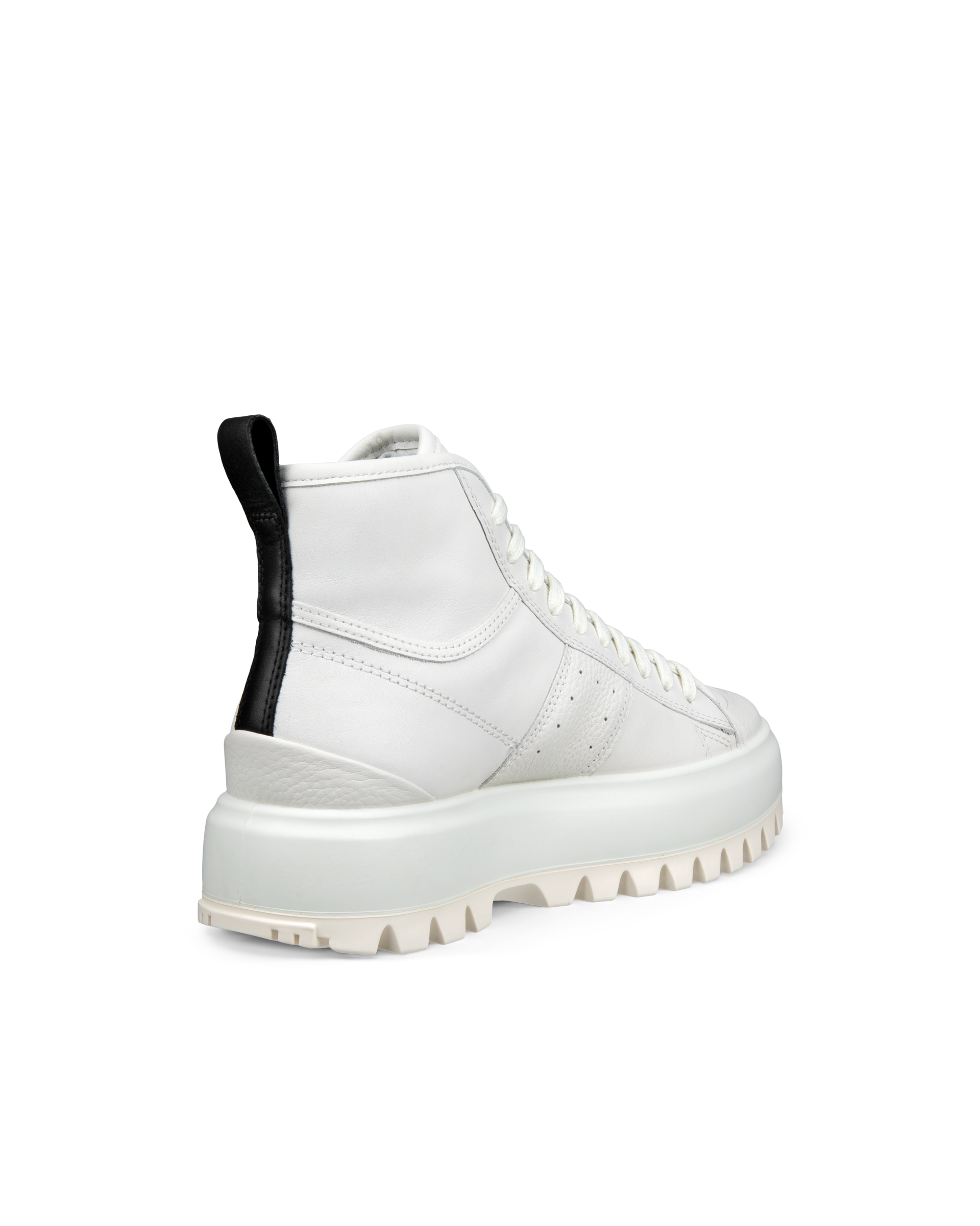 Women's ECCO® Street Ace Rugged Nubuck Gore-Tex High-Top Sneaker - White - Back