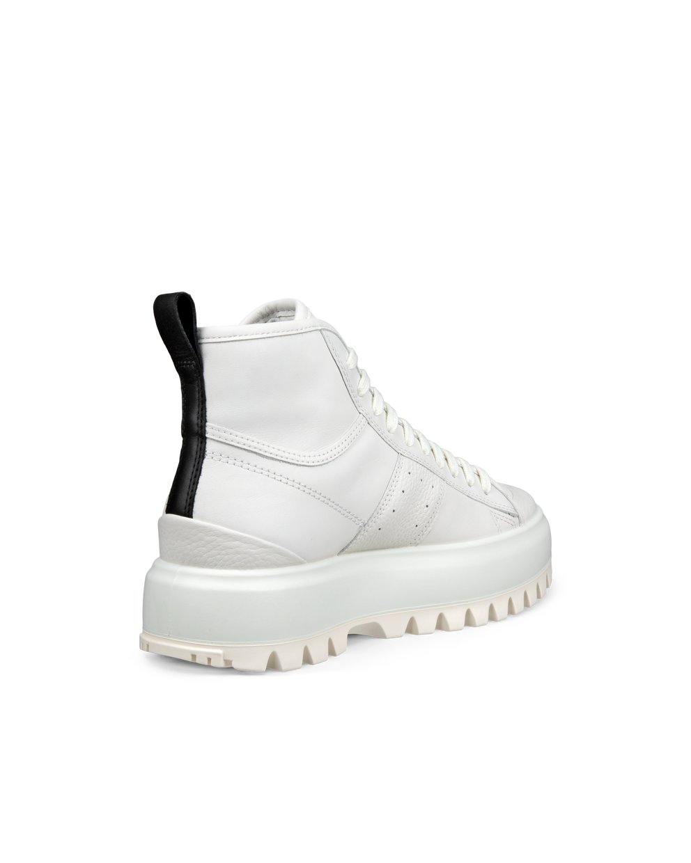 Women's ECCO® Street Ace Rugged Nubuck Gore-Tex High-Top Sneaker - White - Back