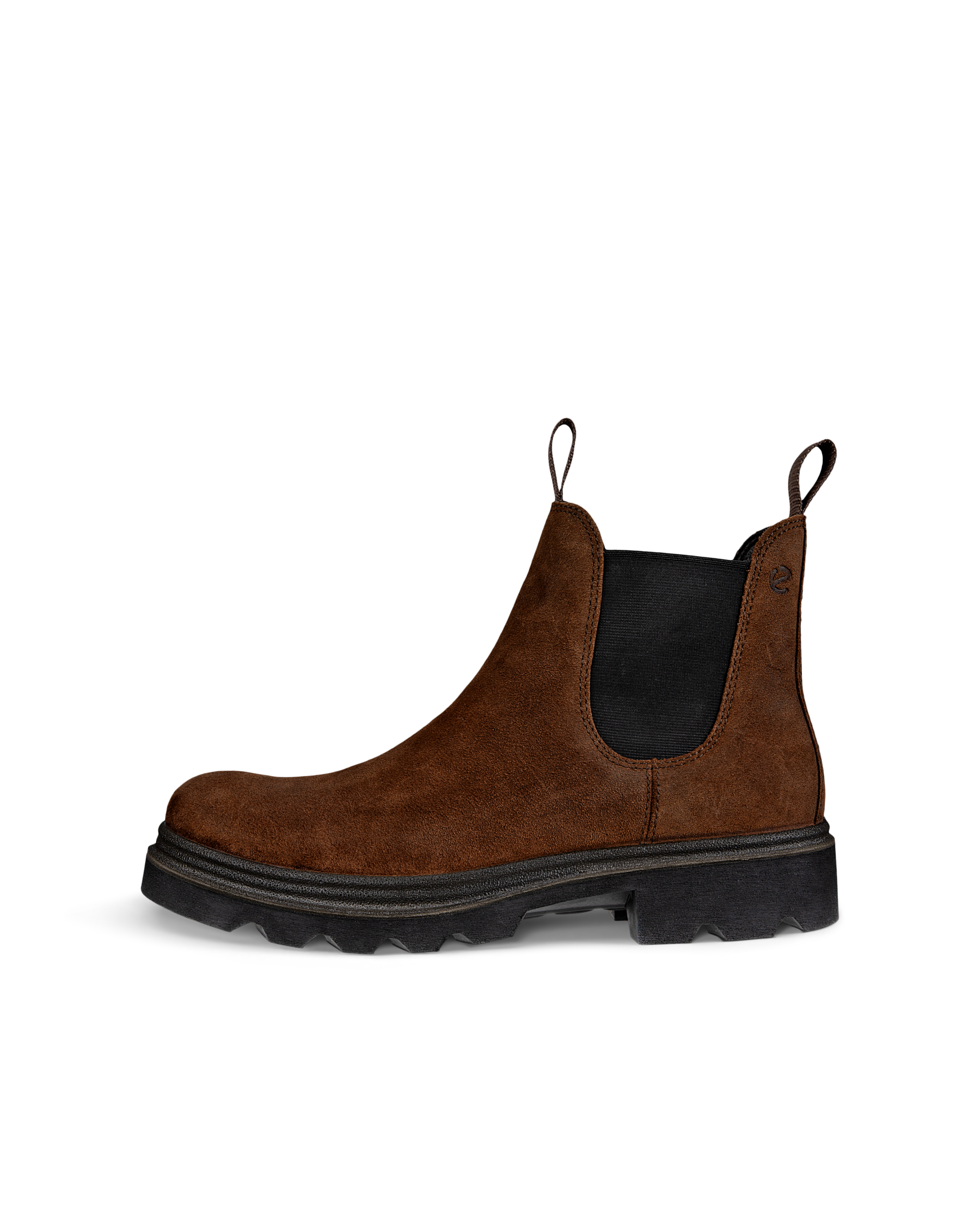 Men's ECCO® Grainer Suede Chelsea Boot - Brown - Outside