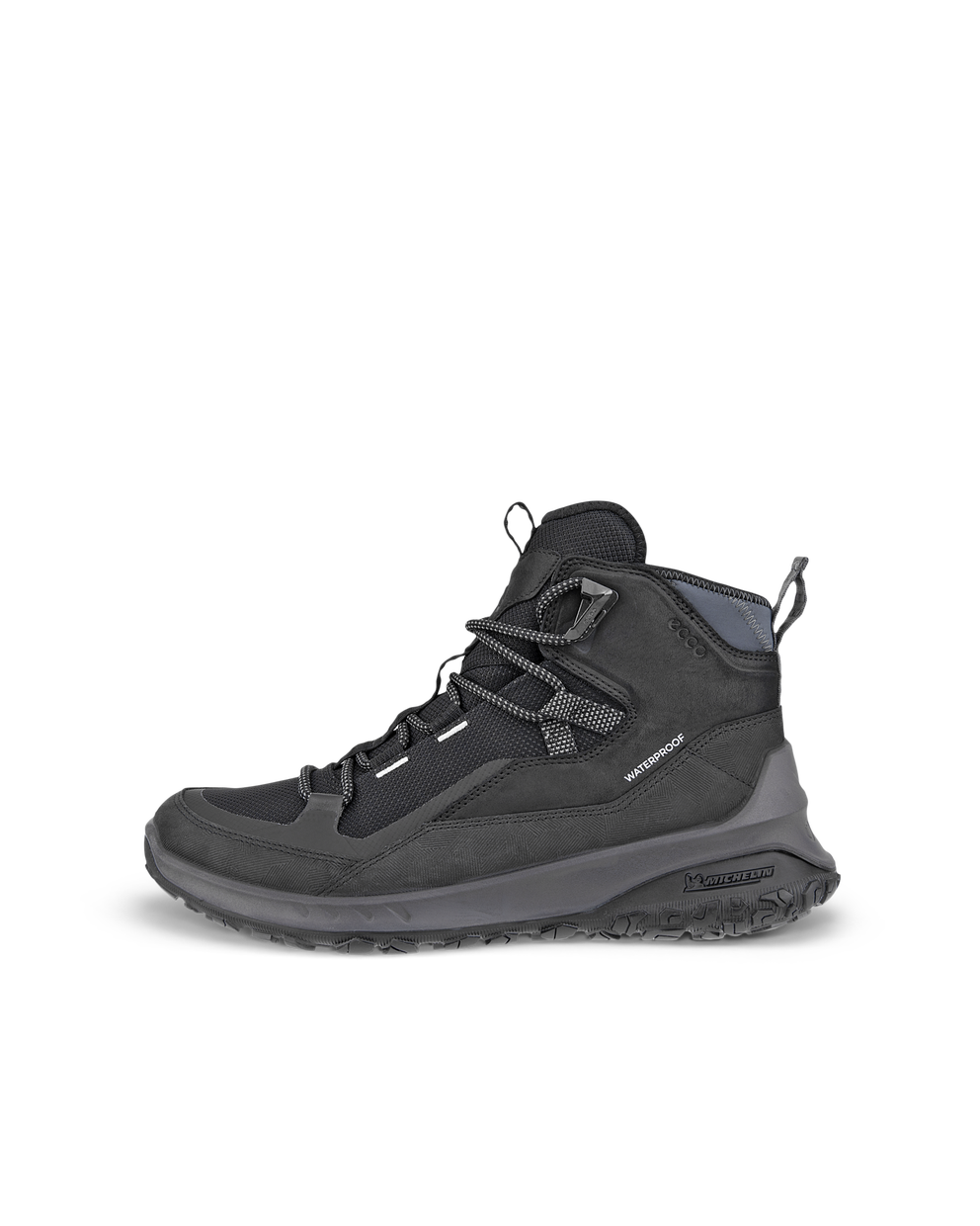 Men's ECCO® ULT-TRN Nubuck Waterproof Hiking Boot - Black - Outside